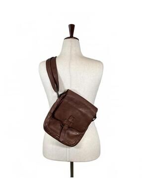 New Authentic Harbour 2nd Brown Leather Crossbody Bag Satchel